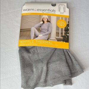 Cuddl Duds Warm Essentials Gray Waffle Thermal Top